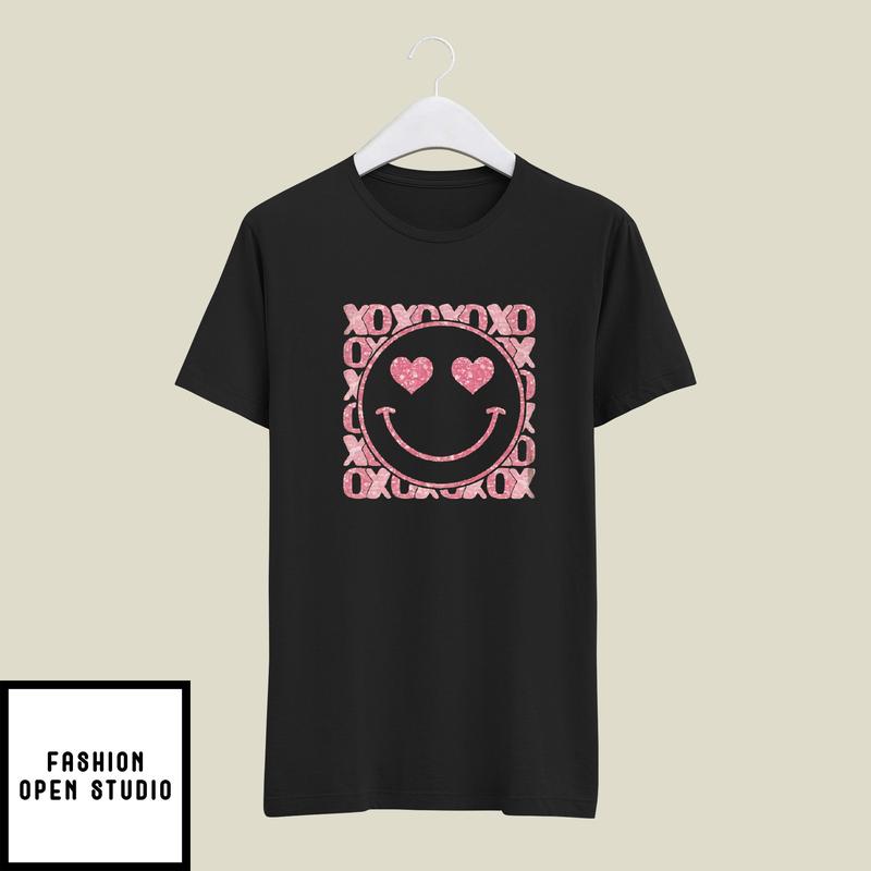Xoxo Smiley Face Valentine’s Day T-shirt