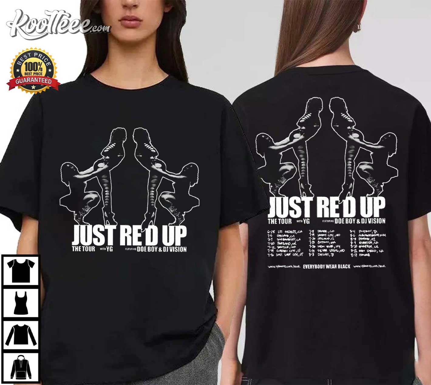 Yg Just Re’d Up Tour 2024 T-shirt