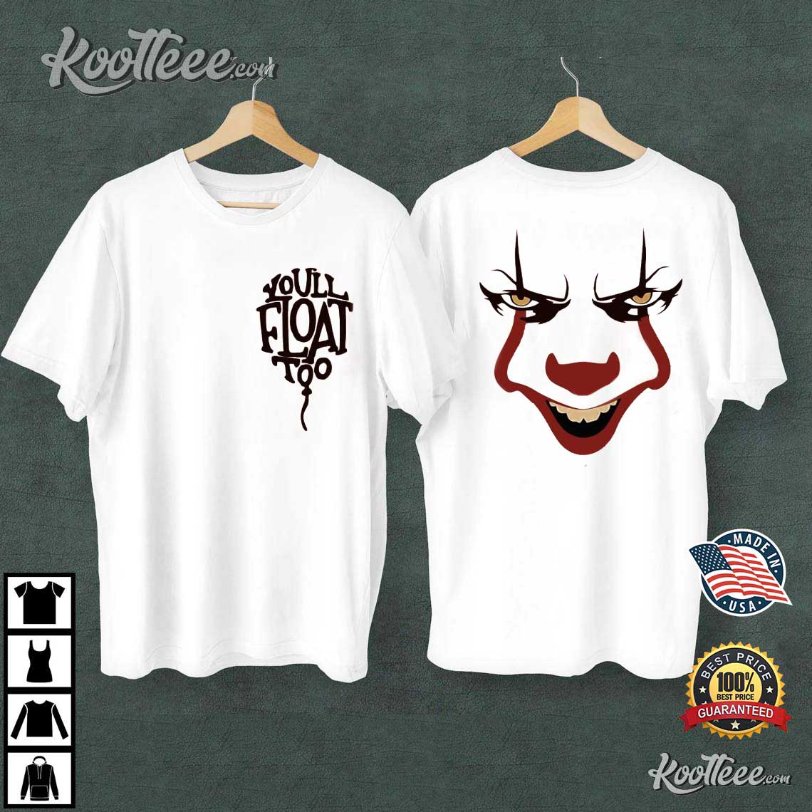 You’ll Float Too Killer Clown Halloween T-shirt